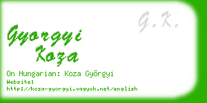 gyorgyi koza business card